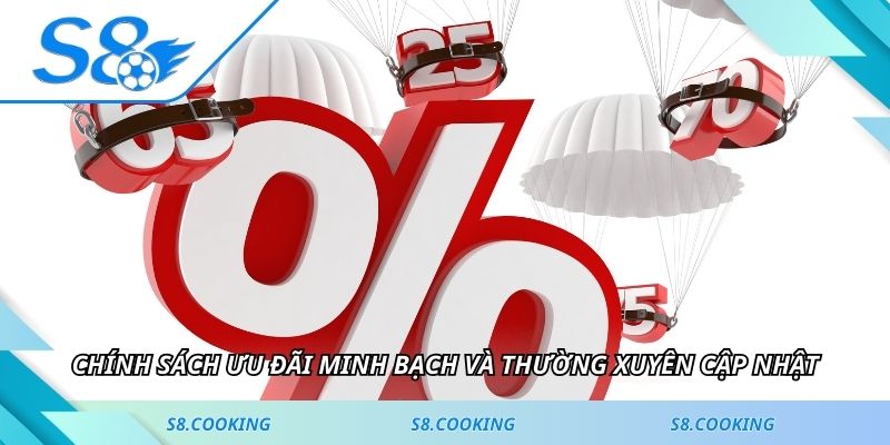 Chính sách ưu đãi minh bạch và thường xuyên cập nhật