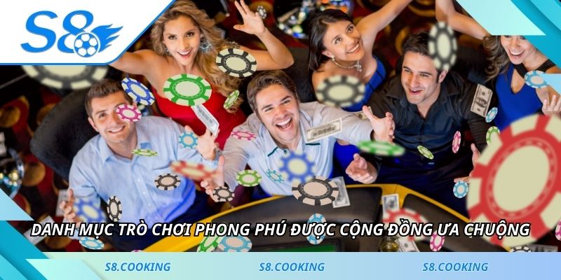 Danh mục trò chơi phong phú được cộng đồng ưa chuộng