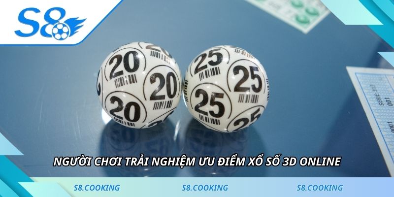 Người chơi trải nghiệm ưu điểm xổ số 3D online