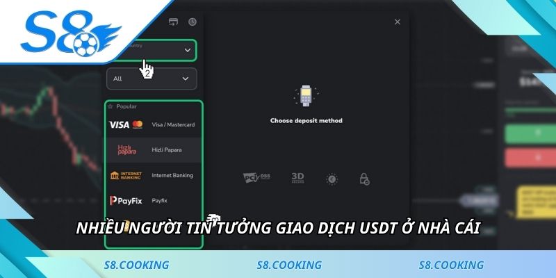 Nhiều người tin tưởng giao dịch USDT ở nhà cái